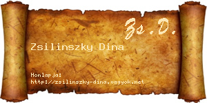 Zsilinszky Dina névjegykártya